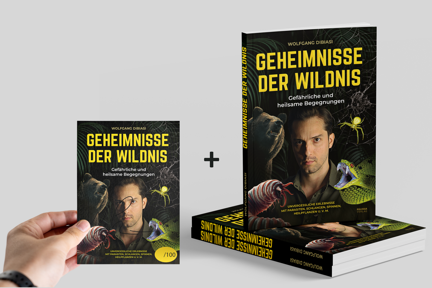Limitierte Wolfgang Dibiasi Signaturkarte + Buch "Geheimnisse der Wildnis"